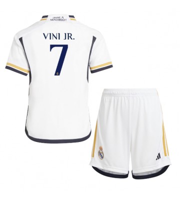 Maillot de foot Real Madrid Vinicius Junior #7 Domicile enfant 2023-24 Manches Courte (+ pantalon court)